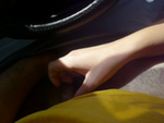Sexy teen slut sucking dick and swallowing in the car